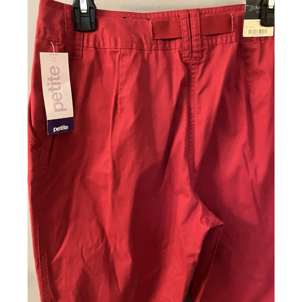 Vintage NWT St Johns Bay Women's Petite Ankle Pants Red Size 10P - Picture 5 of 6